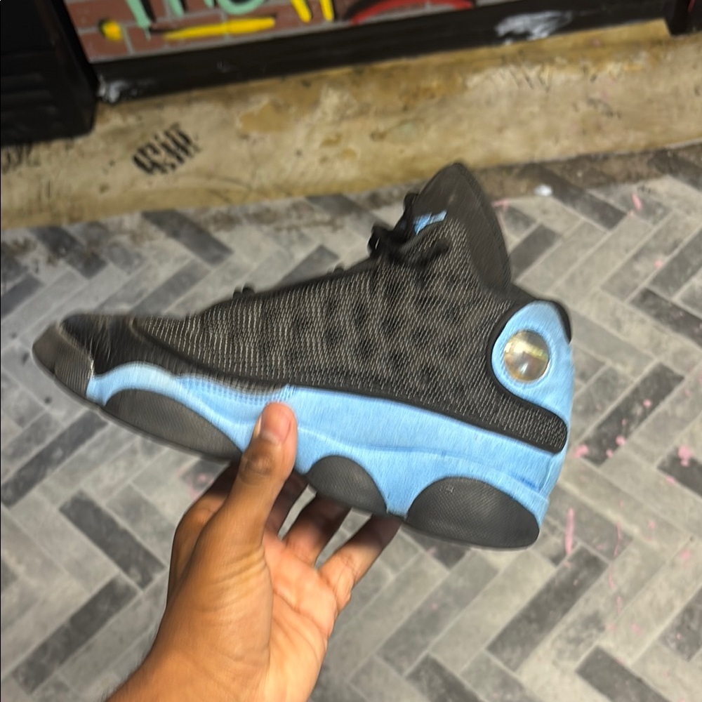 Jordan Black and Blue Sneakers with Cushioned Midsole